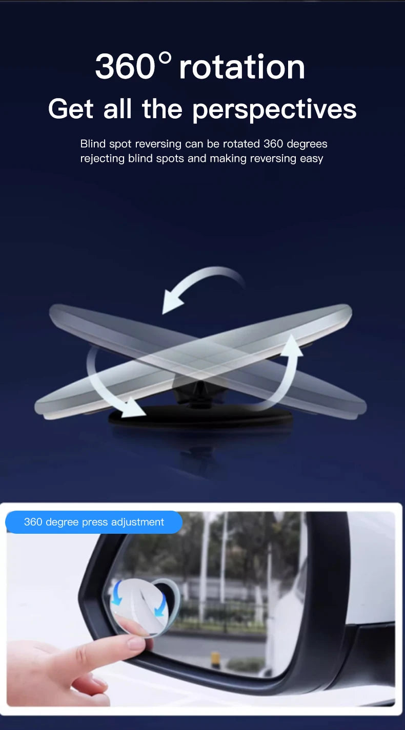 Car Rearview Mirror 360° Small Round Mirror Auto Accessories