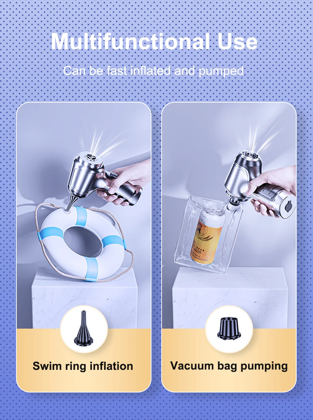 Car Vacuum Cleaner Wireless 95000PA Strong Suction Vacuum Cleaner Portable Handheld Vacuum Cleaner Blower 2in1 for Car Home