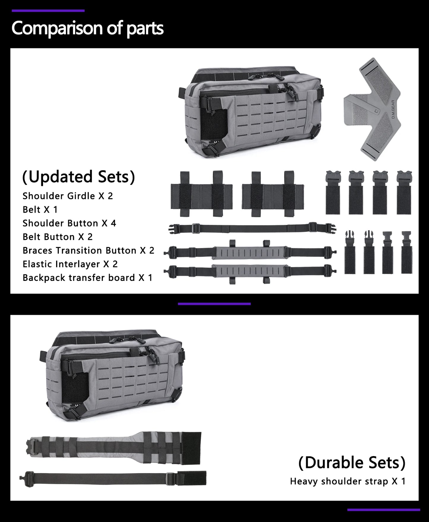 Tactical Backpack Hunting Gear 421X Chest Bag Sports Bags For Men Molle Hunting Camping Shoulder Sling Accessory Strap Outdoor