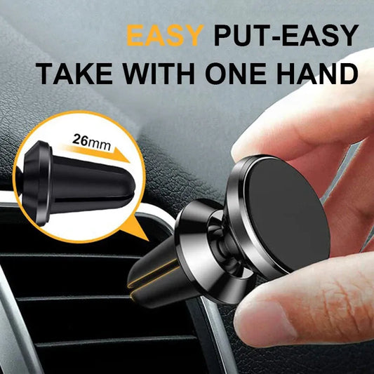 360 Degree Adjustable Magnetic Phone Holder Car Mount With Car Air Vent Clip Cellphone Mount Phone Bracket Smart Phone Universal