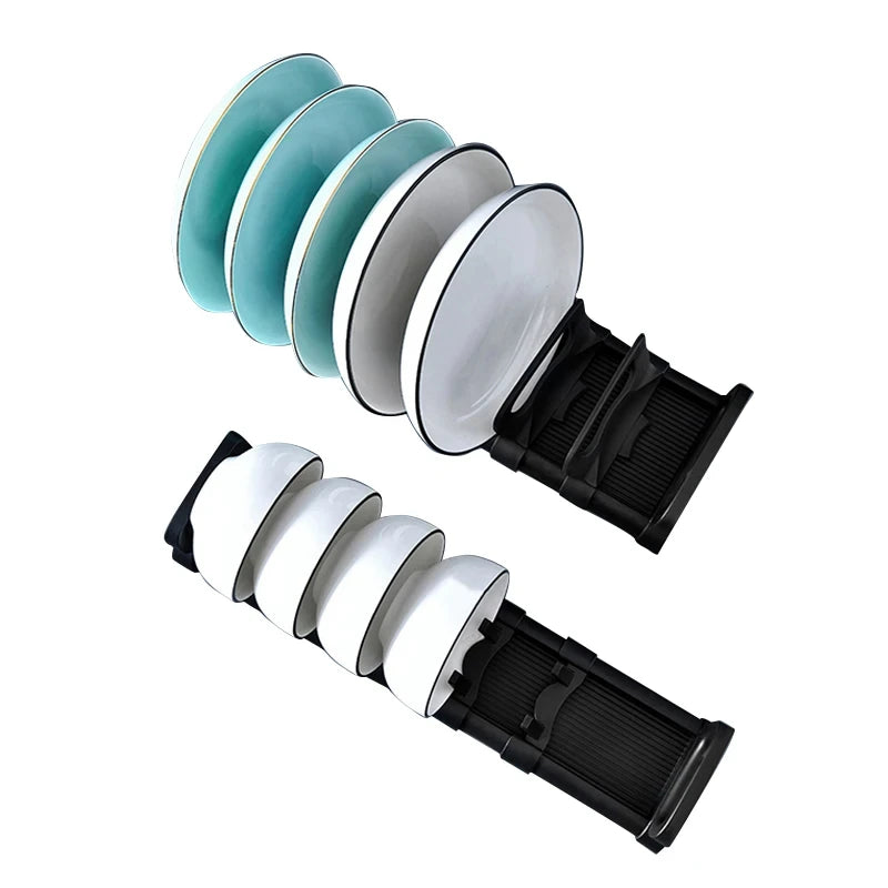 Kitchen Dishes Storage Rack Cabinet Drawers Organizers Plate Holder Bowl Stand Adjustable Dish Organizers Kitchen Accessories