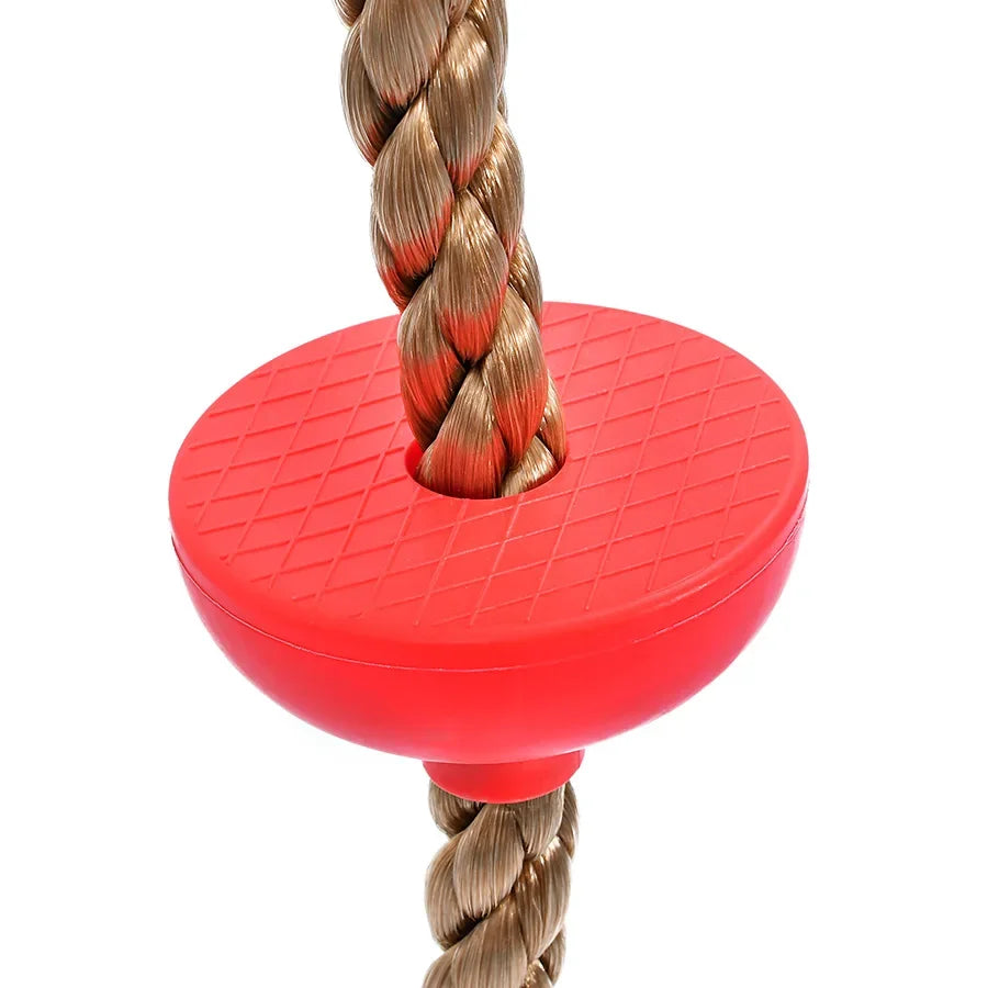 Kids Climbing Ropes Children Swing Disc Climbing Plastic Rope Kids Playground Equipment Outdoor Indoor Swing Fun Fitness Toys