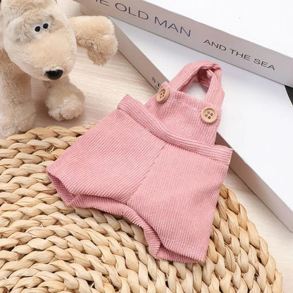 20cm Cotton Doll Clothes Fashion T-shirt Clothes Doll Overalls Suit Casual Wears Overalls Pants Dolls Clothes Accessories