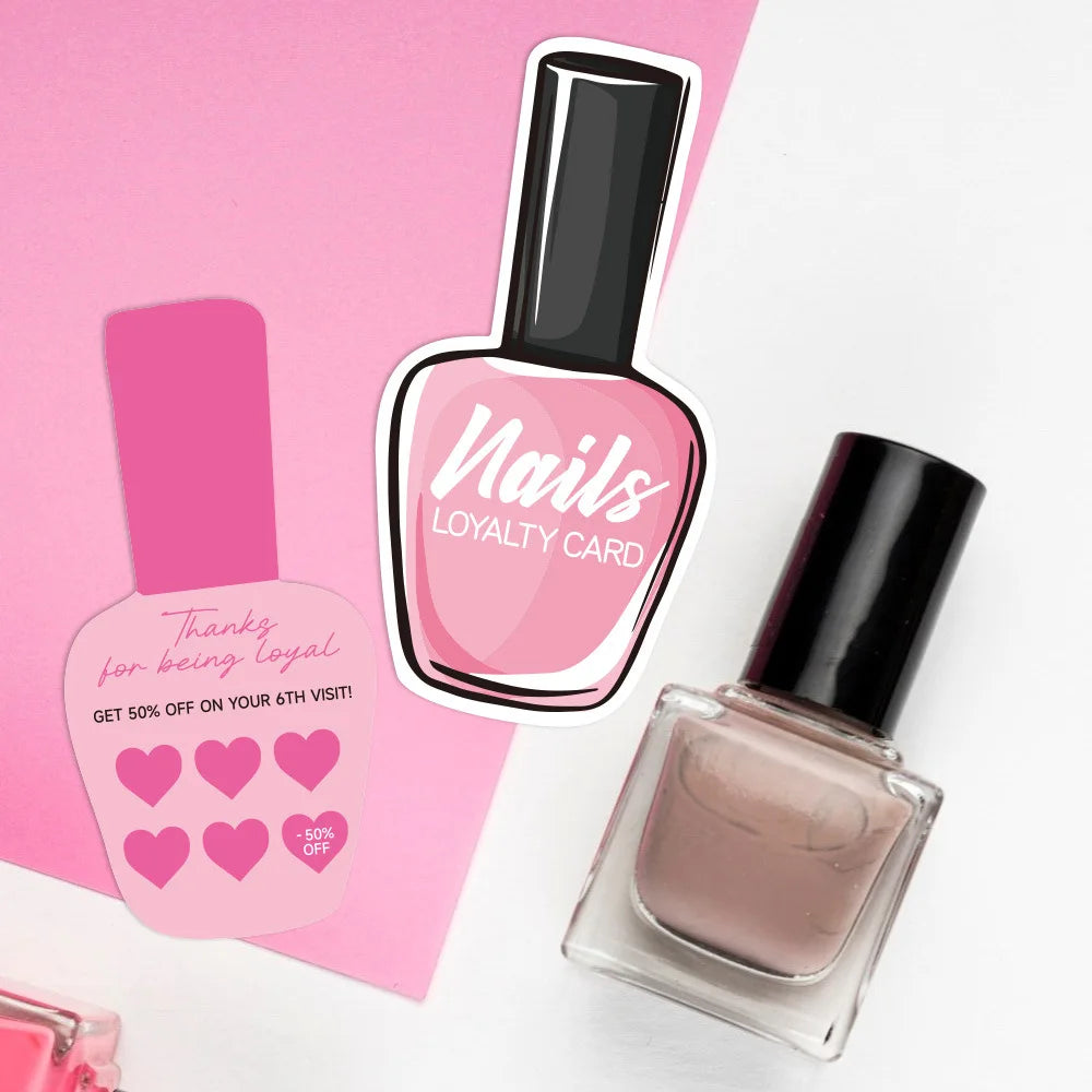 50pcs Nails Business Cards Press On Nail Loyalty Paper Card Board Nail Card Board Nails Accessories Tools