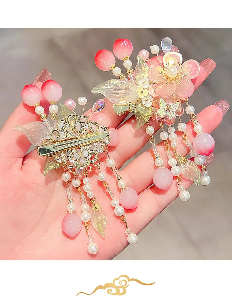 Children's Accessories Hanfu Headwear Chinese Style Hair Accessories Girls' Hair Clips Accessories Pair Clips