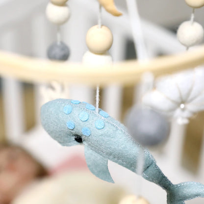 Baby Crib Mobiles Rattle Toy 0-12Months Soft Felt Whale Ball Bed Bell Newborn Music Box Bed Bell Crib Hanging Toys Infant Toys