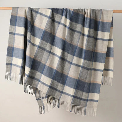 100% Wool Blanket Warm 1.5*2m Fleece Blankets For Sofa Winter Sleeping Comforter Adult Children Bedding Office Travel Blanket