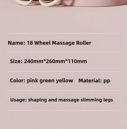 18 Rounds Massage Roller of Circular Leg Slimming Leg Massager Muscle Stretching Equipment Circular Leg Clamp