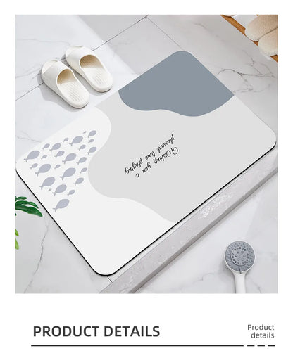 Bathroom Mat, Toilet Floor Mat, Absorbent Floor Mat, Washbasin Floor Mat, Washable Cuttable Floor Mat, Entry Door Mat, Bathtub F