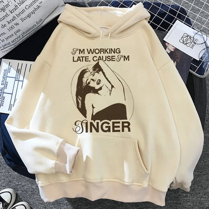 Sabrina Carpenter hoodie casual wear kawaii athleisure printed design girl sweatshirts youthful funny graphic elegant