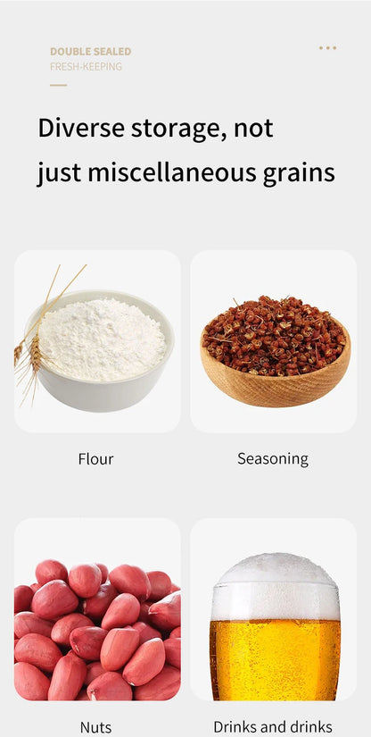 Food Storage Grain Bag Multigrain Pour Reusable Portable Bag Cereal Flour Bean Nut Rice Tea Powder Water Reusable Organizer Case