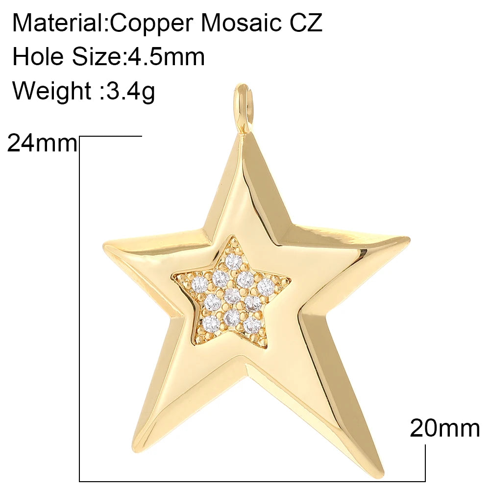 Cute Star Pendant Jewelry Production Supplies Bohemian Earrings Bracelet Necklace Keychain Accessories Resin Charm