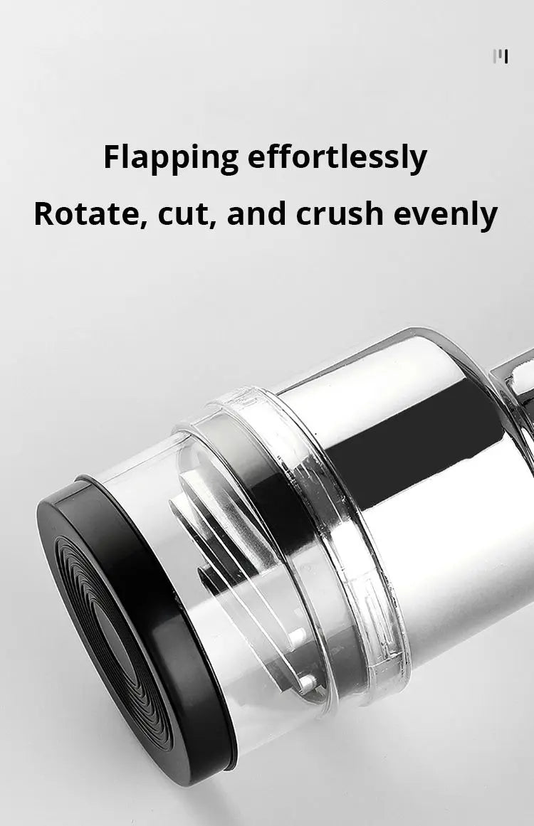 Manual Food Chopper, Stainless Steel Sharp Cutter Blades Handheld Chopper Slicer Dicer Mixer Press Chopper Mincer for Vegetables