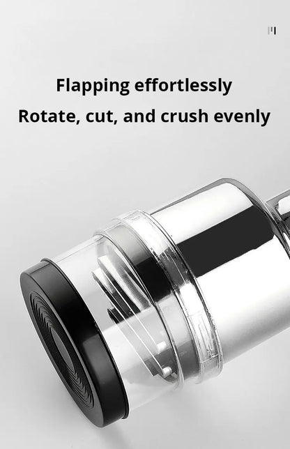 Manual Food Chopper, Stainless Steel Sharp Cutter Blades Handheld Chopper Slicer Dicer Mixer Press Chopper Mincer for Vegetables