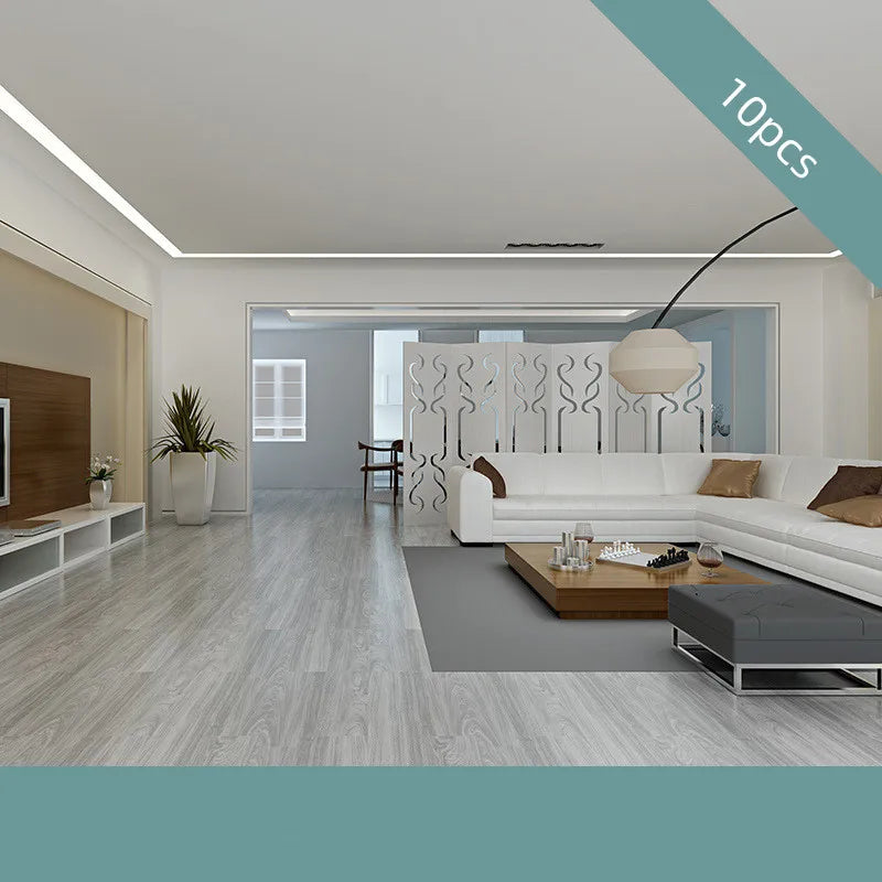 10PCS 40x15cm Thickened Self-adhesive Wood Grain Floor Wallpaper Bedroom Decoration Floor Stickers Home Decor Floor Wallpaper