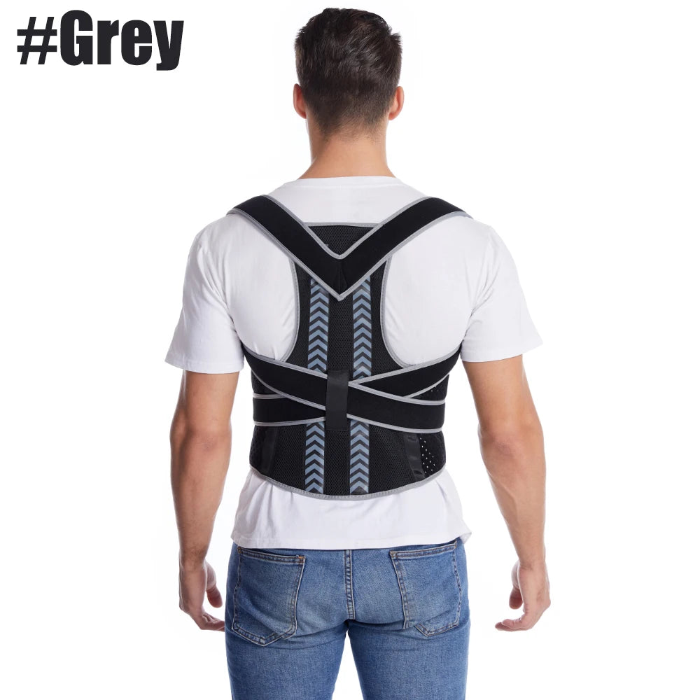 TIKE Back Brace Posture Corrector for Unisex Upper & Lower Back Pain Relief Adjustable & Fully Back Support Improve Back Posture