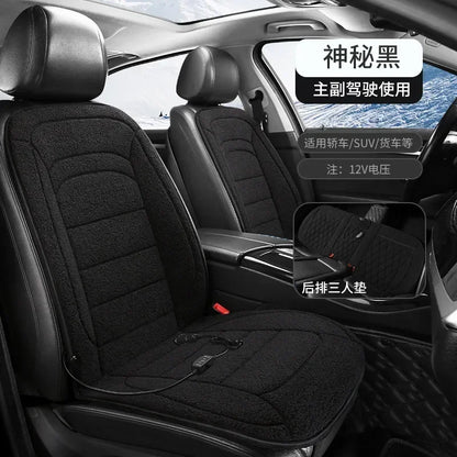Heated Car Seat Cover Car Heating Cushion Winter Heated Seats Car Seat Warmer 12V Seat Cushion For Back And Seat