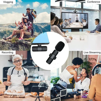 Wireless lavalier microphone for live streaming/YouTube/TikTok/Facebook live streaming noise cancelling microphone suitable for