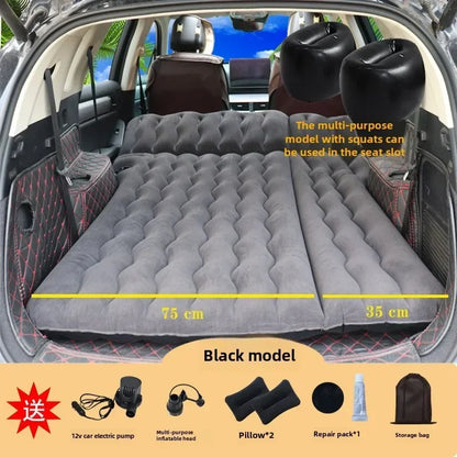 Airbed Household Outdoor Single Double Air Bed Thickened Folding Inflatable Convenient Mattress Sleep Rest for Car SUV Travel