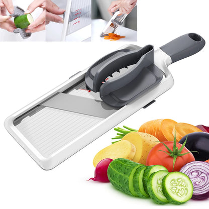 Safe Mandoline Food Slicer Easy To Clean Mandolin French Fry Cutter Adjustable Thickness for Speedy Slicing of Fruits Vegetables