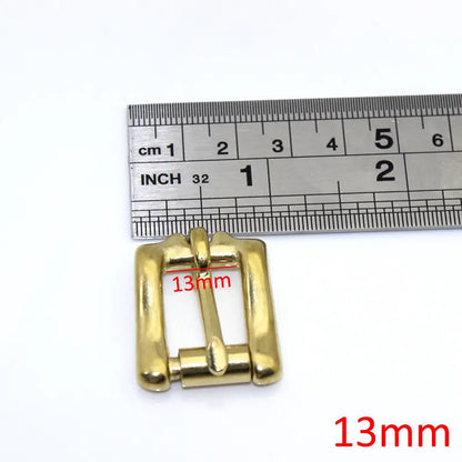Brass Belt Roller Buckle End Bar Heel bar Buckle Single Pin Half Belt Buckle Leather Craft Bag Strap Jeans Webbing Dog Collar