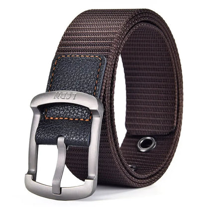 Men'S Belt Fashion Pin Buckle Canvas Belt Casual Women'S Belt Outdoor Climbing Sports Training Belt With Cargo Pants Jeans Belt