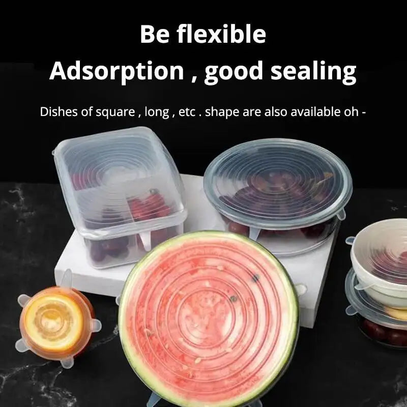 Silicone Cover Stretch Lids Reusable Durable and Expendable Lids Silicone Covers for Fresh Food Leftovers Keep Food Fresh