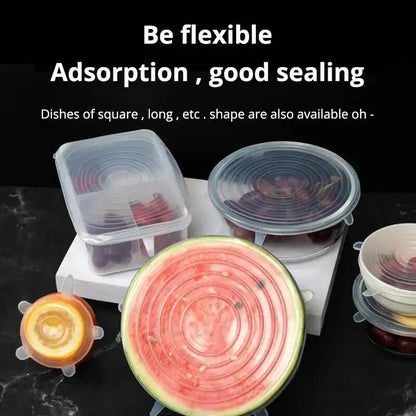 Silicone Cover Stretch Lids Reusable Durable and Expendable Lids Silicone Covers for Fresh Food Leftovers Keep Food Fresh