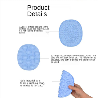 Dog Silicone Lick Mat, Slow Food Plate, Bathing Distraction, Sucker, Food Training Pet Feeder Supplies for Dogs