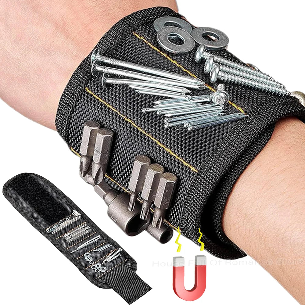 Magnetic Wristband for Holding Screws Nails Portable Toold Organizer Bag Wrist Wrap Tool Belt with Strong Magnets Cool Gadgets