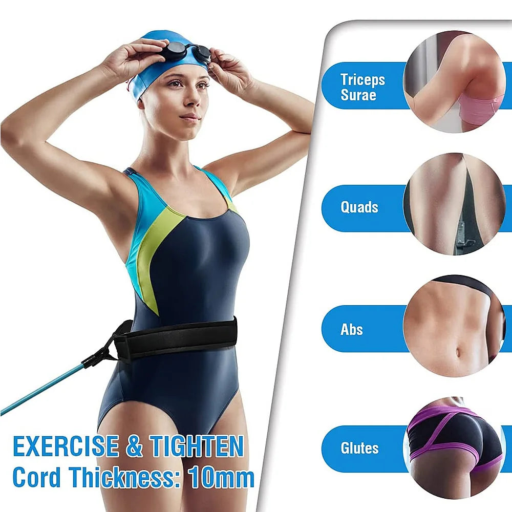 Swimming Belts Stationary Swim Trainer Swim in Place Resistance Bands Swimming Elastic Rope