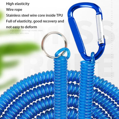 Gear Tool Outdoor Hiking Camping Anti-lost Phone Keychain Portable Fishing Lanyards Camping Carabiner Spring Elastic Rope