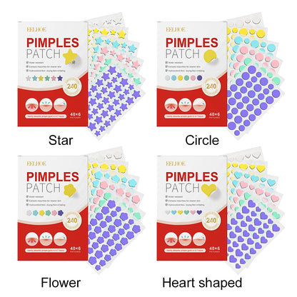 240pcs Pimple Patches Salicylic Acid Tea Tree Hydrocolloid Acne Patches Cute Star Pimple Patches for Healing Zit Patch