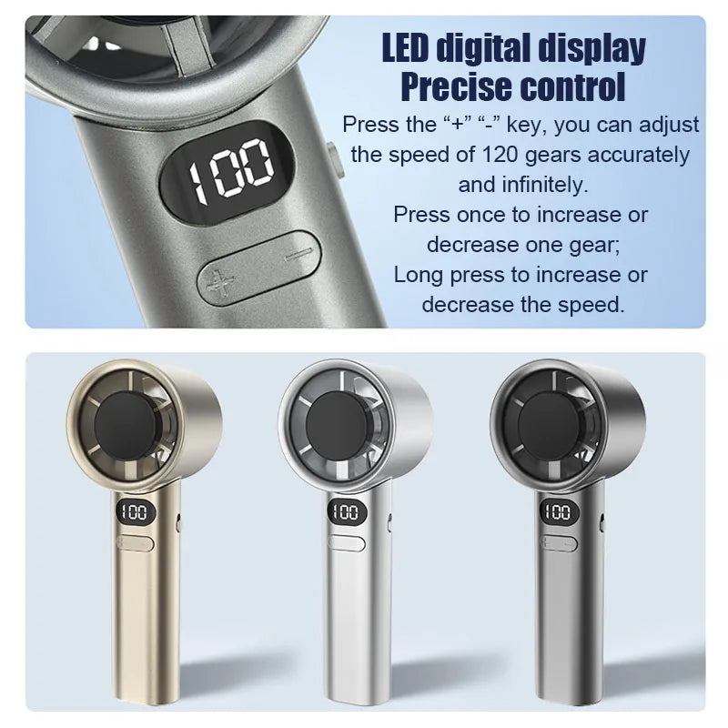 Handheld Fan Portable Small Fan USB Rechargeable Battery Fan Cooling USB Hand Fan Personal Highspeed Fans