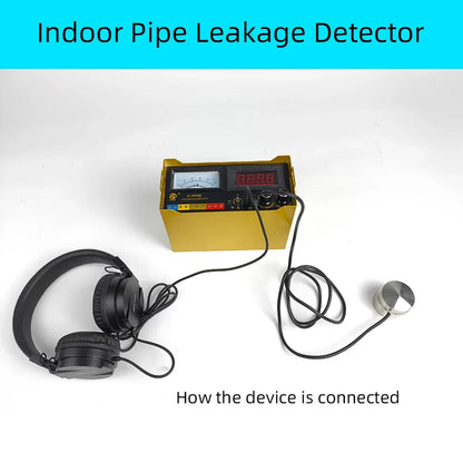 Professional Smart Home Pipeline Leak Detector High-Precision Digital Acoustic Water Leak Meter Multi-Function Detector F-999K