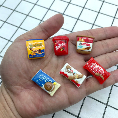 Resin Miniature Refrigerator Cartoon Snacks Refrigerator Magnets Home Decor Magnets Food Decor Magnets