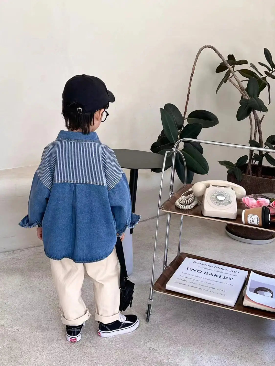 Children's Shirts 2025 Autumn New Boys' Striped Denim Shirt Baby Korean Version Fashionable Tops Jacket