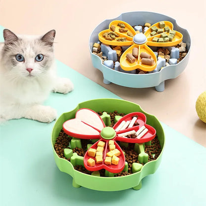 Dog slow feeder bowl, anti-choking bowl, rotating basin, cat bowl, educational toy, anti-slip slow feeder basin, pet supplies