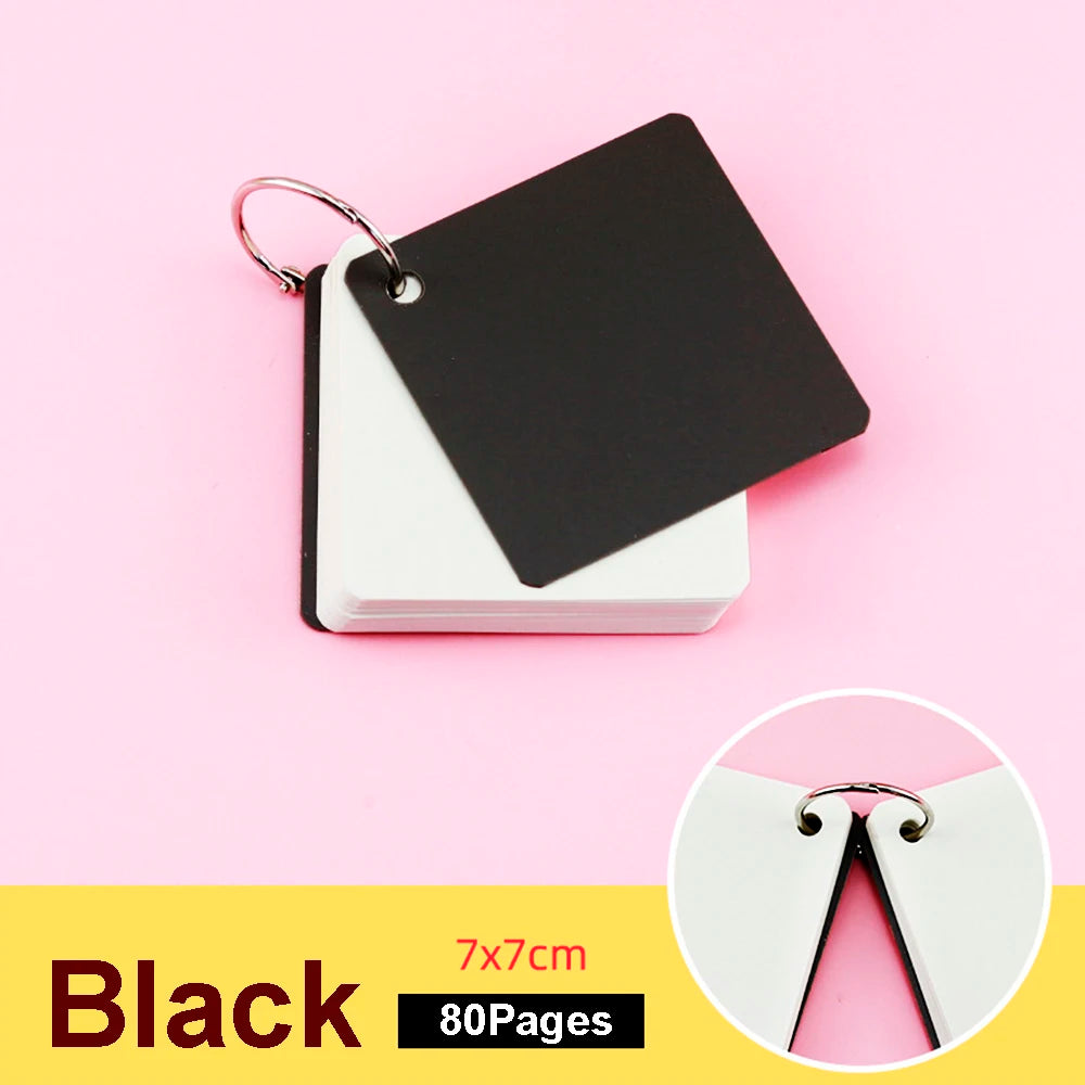 80-320Sheets Portable Notebook with Binder Rings Spiral Mini Notebook Study Cards Book Red/Yellow/Green/Black Student Stationery