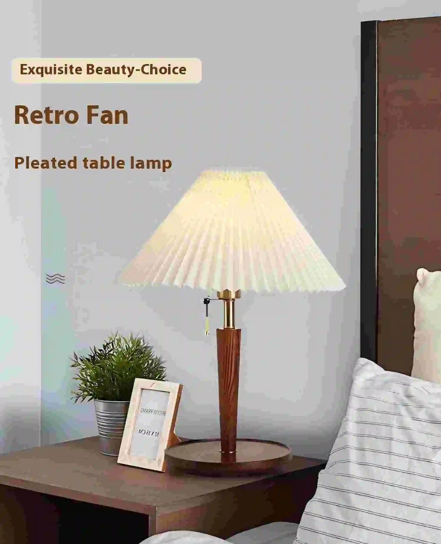 Bedroom bedside lamp, InS-style homestay retro decorative lamp, internet-famous red light, simple study