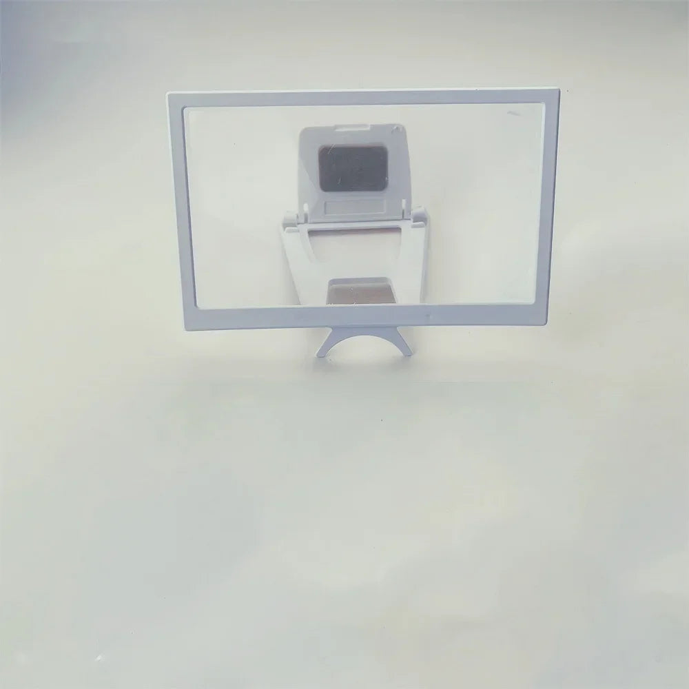 3D HD 12 Inch Phone Screen Magnifier Curved Screen Movie Video Amplifier Stand Portable Smartphone Large Screen Amplifier Holder