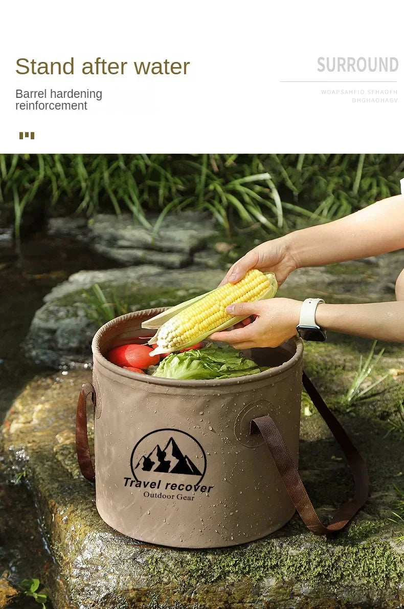 5L/10L/20L Car Folding Bucket Waterproof Foldable Sink Portable Travel Foldable Basin Camping Hiking Fishing Storage Bucket