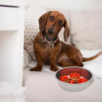 Convenient Silicone Dog Slow Feeder Safe Anti Choking Pet Slow Food Bowl Nonslip Soft Puppy Feeding Bowl for Pet