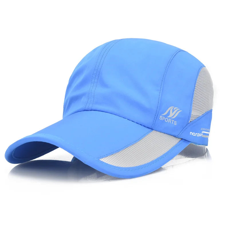 2024 New Men's Quick Drying Baseball Cap Korean Outdoor Sunscreen Visor Women's Athleisure Waterproof Mesh Cap