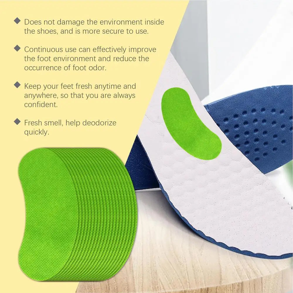 Shoes Smell Remover Patch Insole Patches Odor Removal Patch 20 Pcs Shoes Odor Eliminator Long-Lasting Sneaker Deodorizer Smell