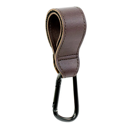 Diaper Bag Hanger PU Baby Bag Stroller Hook Pram 360° Rotatable Cart Organizer Clips Portable Hook Stroller Hanger Accessories