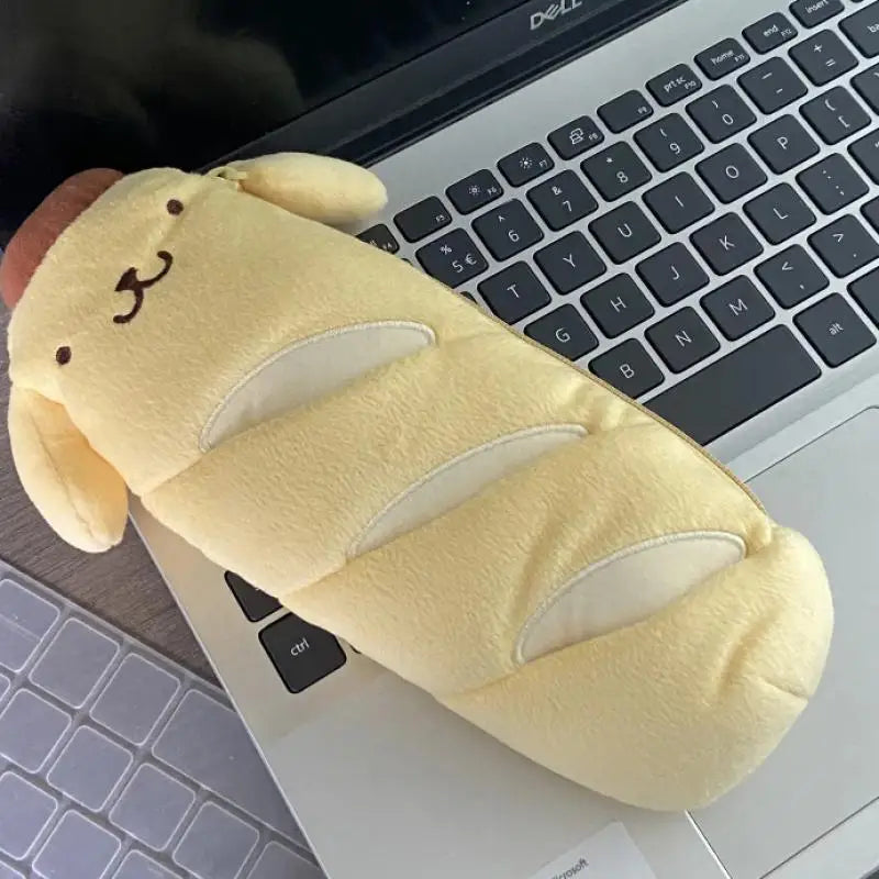 Anime Pompompurin Pencil Case Creative Bread Shaped Purse Student Pen Pouch Kids School Supplies Student Stationery Gift