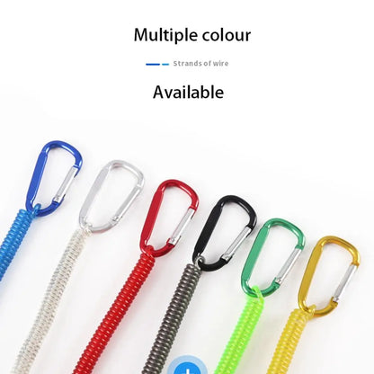 Gear Tool Outdoor Hiking Camping Anti-lost Phone Keychain Portable Fishing Lanyards Camping Carabiner Spring Elastic Rope