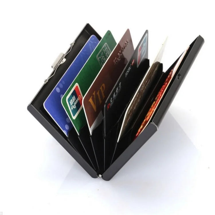Men RFID Card Holder Blocking Aluminum Metal Slim Wallet Money Bag Anti-scan Credit Card Holder Thin Case Small Male Purses