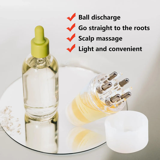 6ml Scalp Applicator Mini Head Massager Roller Ball Brush Hair Growth Essential Oil Medicine Liquid Applicator Massage Comb